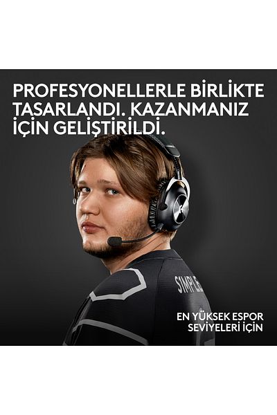 logitech سماعة رأس G PRO X 2 LIGHTSPEED اللاسلكية DTS:X 2.0 - 7.1 صوت محيطي للألعاب - أسود