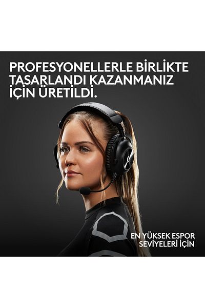 logitech سماعة الألعاب اللاسلكية G PRO X 2 LIGHTSPEED مع DTS:X 2.0 - 7.1 صوت محيطي أبيض