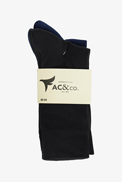 AC&Co / Altınyıldız Classics Ανδρικές κάλτσες από βαμβακερές μαύρες-μπλε 5 συσκευασιών