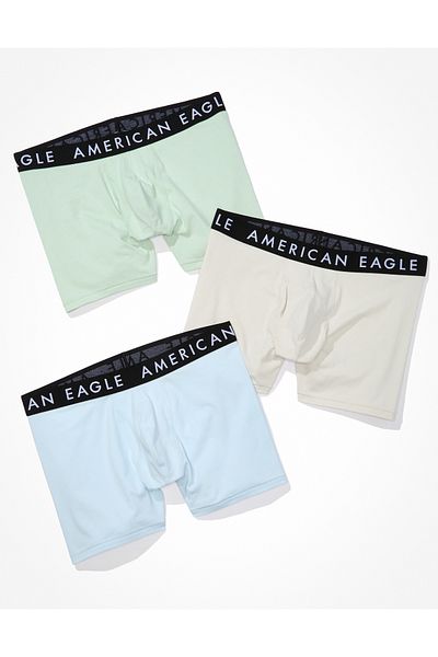AMERICAN EAGLE بوكسر كلاسيكي مقاس 4.5 بوصة من AEO - 3 عبوات U-3234-3872-900