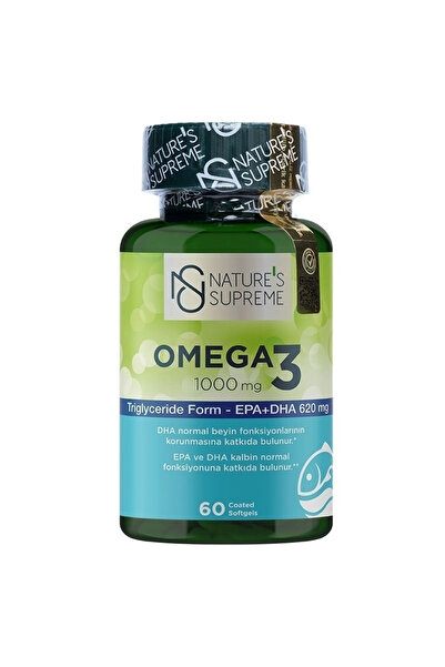 Nature's Supreme Omega 3 1000 Mg 60 Kapsül - Aromasız.