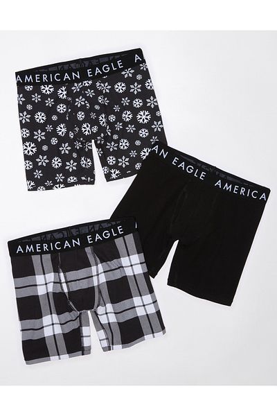 AMERICAN EAGLE AEO بوكسر كلاسيكي مقاس 6 بوصات - طقم كاجوال مكون من 3 قطع U-0235-3903-900