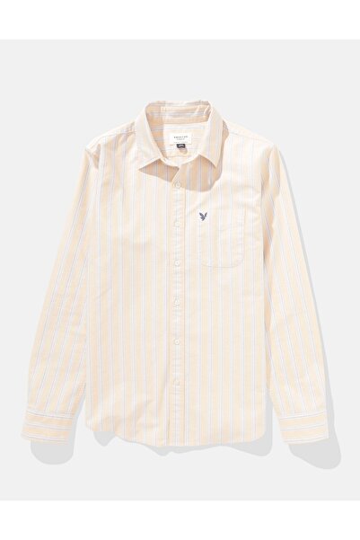 AMERICAN EAGLE قميص Everyday Oxford بأزرار وقصة ضيقة من AE