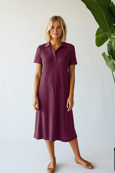Trendyol Collection Πλεκτό μίντι φόρεμα με λαιμόκοψη με λαιμόκοψη - κοντό μανίκι, στριφτή λεπτομέρεια TWOSS24EL00478