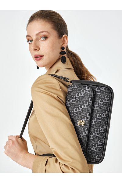 Pierre Cardin Geantă neagră de umăr pentru femei 05PO25Y1995