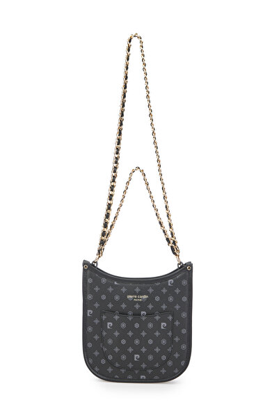 Pierre Cardin Black Monogram Women's Shoulder Bag 05Pc25Y10316