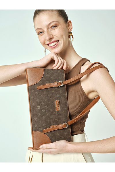 Pierre Cardin Geantă de umăr pentru femei Coffee Monogram