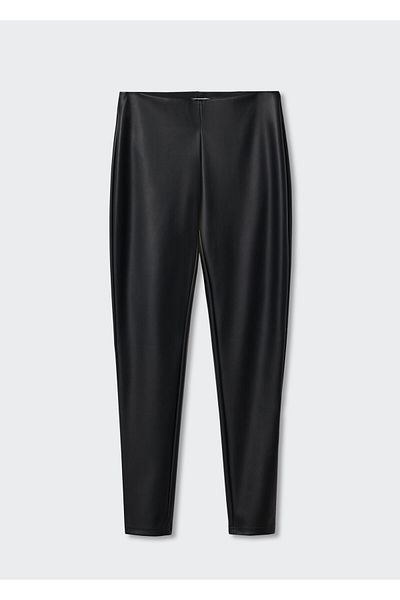MANGO Woman Leggings in Lederoptik