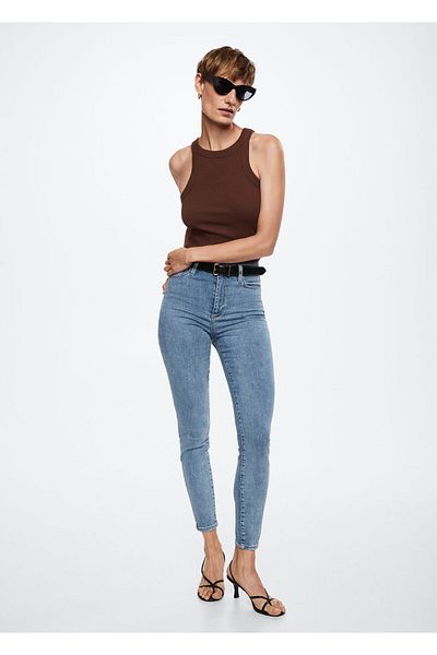 MANGO Woman Jean skinny cu talie înaltă