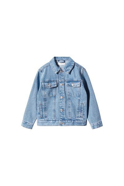 MANGO Kids Jachetă albastru închis pentru copii