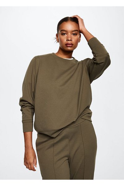 MANGO Woman Piqué-Sweatshirt
