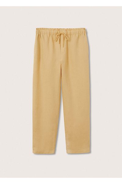 MANGO Woman Pantaloni de jogger din in