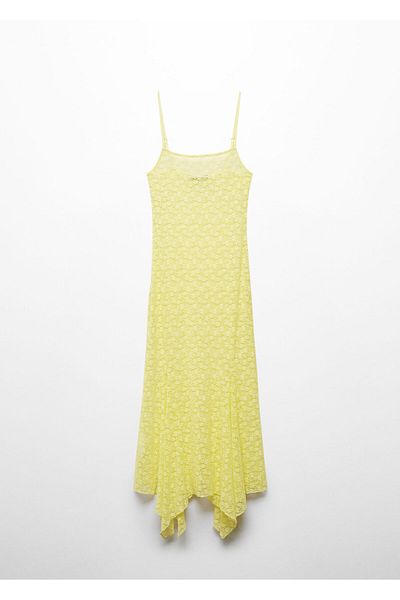 MANGO Woman Rochie de damă galben pastel 67067908