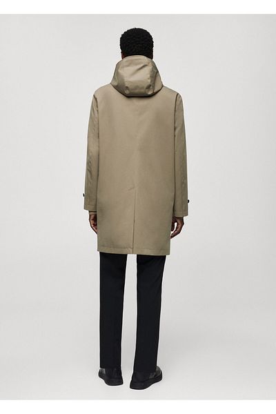MANGO Woman Khaki Men's Coat 67064439