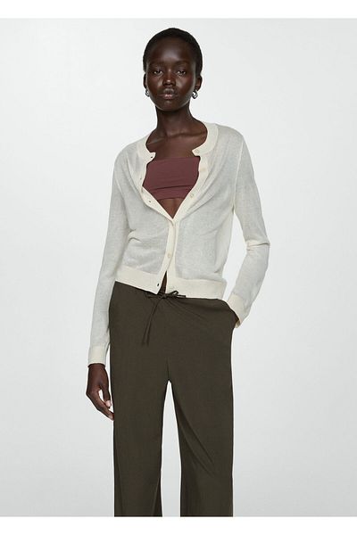 MANGO Khaki Women's Pants 67068651