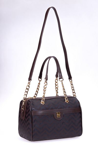 Pierre Cardin Dark Brown Black Women's Shoulder Bag