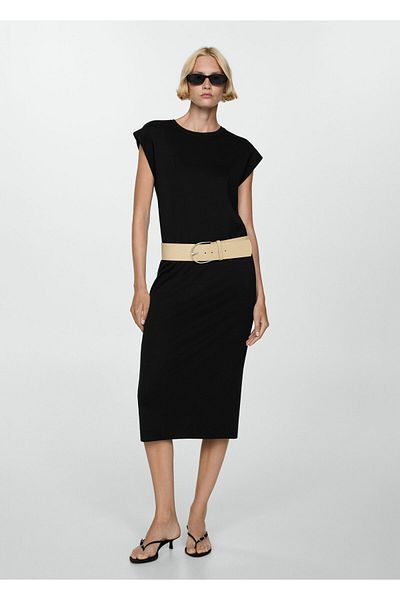 MANGO Woman Black Women's Dress 77032919