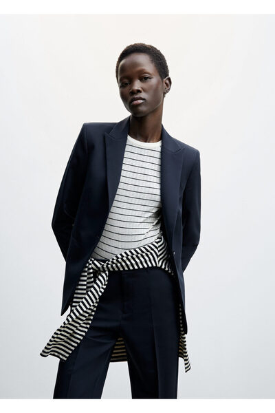 MANGO Lacivert Kadın Pantolon 47050033