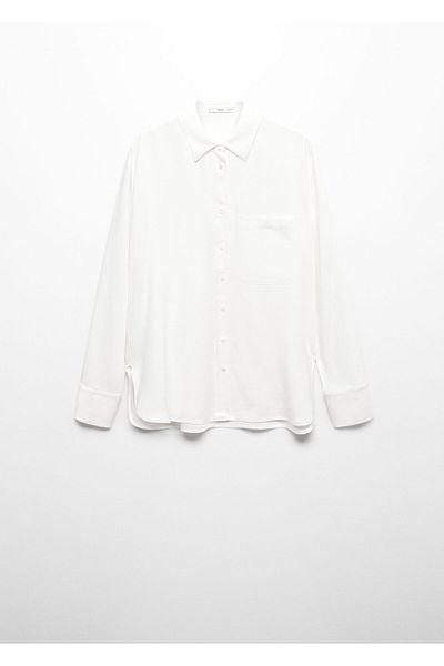 MANGO Woman Cămașă de damă Off-White57097733