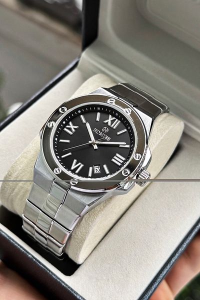 Homies NEW MEN'S WRISTWATCH SILVER COLOR STEEL CORD WATERPROOF WORKS ALL FUNCTIONS WITH BRACELET GIFT