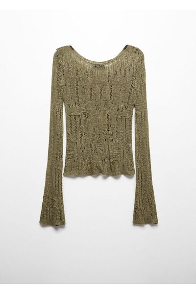 MANGO Woman Khaki Women's Sweater 67097908