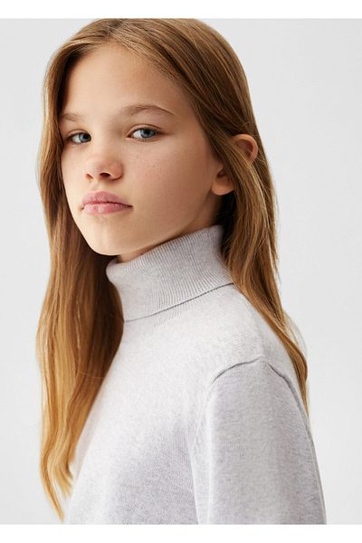MANGO Girl's Light Gray Sweater 57966310