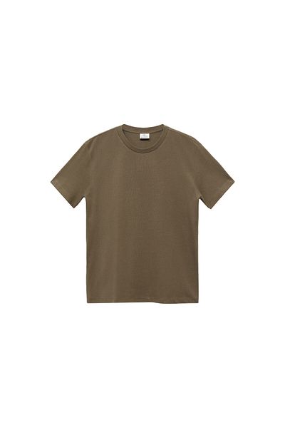 MANGO Maulwurfsgraues Herren-T-Shirt 77970606