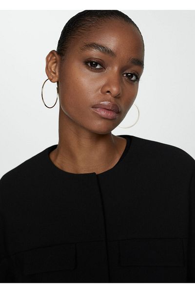 MANGO Woman Černá dámská bunda 67976348