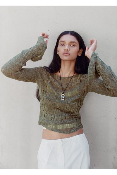 MANGO Woman Khaki Women's Sweater 67097908
