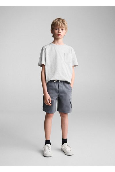 MANGO Woman Boy's Light Gray T-Shirt 67906019