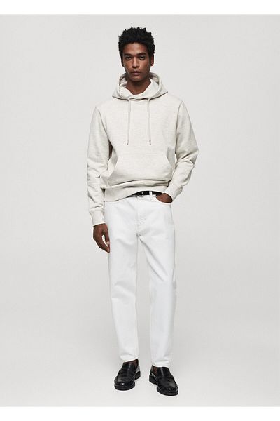 MANGO Man Lightweight Cotton Hooded Sweatshirt