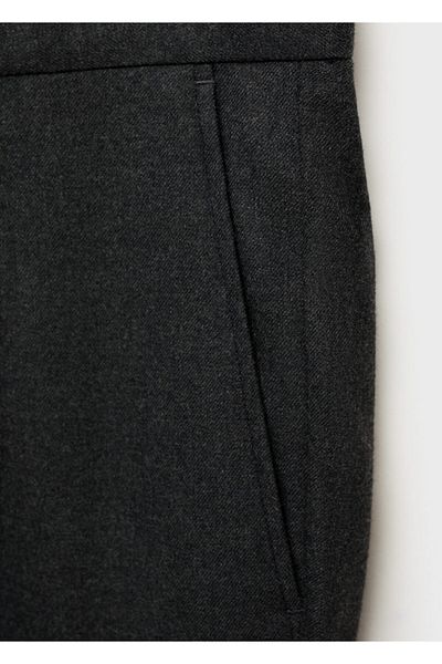 MANGO Dark Gray Men's Trousers 67010673