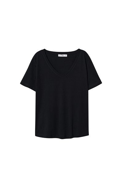 MANGO Woman Casual βαμβακερό μπλουζάκι