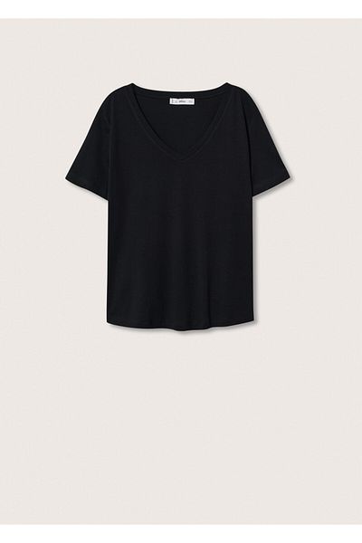 MANGO Woman Casual βαμβακερό μπλουζάκι