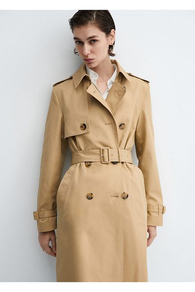 MANGO Trenci de damă bej 67984018