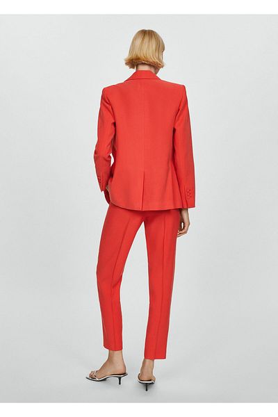 MANGO Woman Straight cut fabric pants