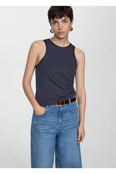 MANGO Woman Women's Petrol Blue Bustier 67018645