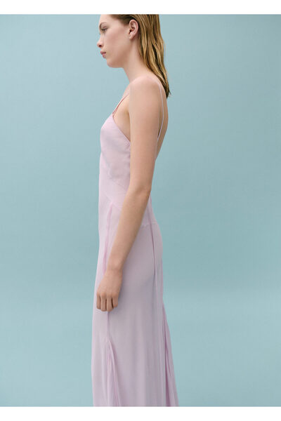 MANGO Woman Soluk Pembe Kadın  Elbise 67018658