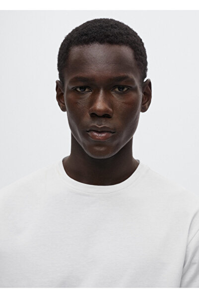 MANGO Woman Λευκό Ανδρικό T-Shirt47001122