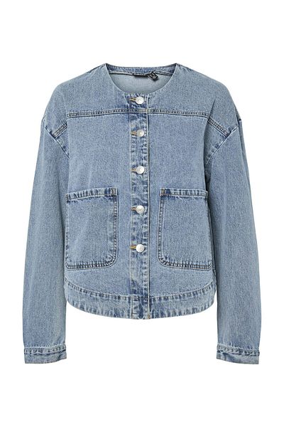 PIECES Ceket Kadın / Kız Light Blue Denim