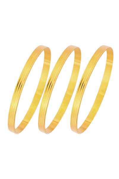 Yenigün Kuyumculuk 14 Ayar Altın Üçlü İtalyan Içi Boş Model Hediyelik Bilezik