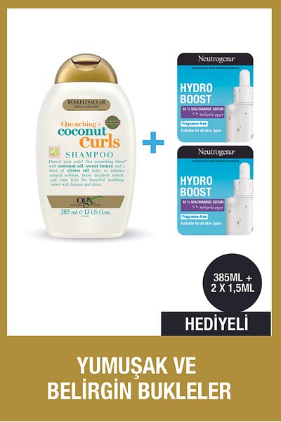 OGX Coconut curls shampoo + niacinamide serum gift