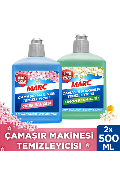 Marc Çamaşır Makinesi Temizleyicisi Floral 500 ml + Limon Ferahlığı 500 ml