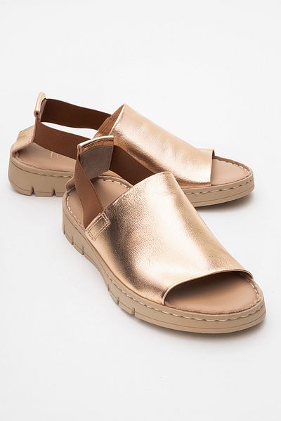 LuviShoes LONDOİ Sandale de damă elastice din piele naturală cu cristal de trandafir