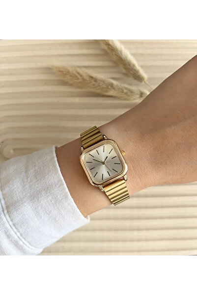 Clup Polo Çelik Kordon Sade Taşsız Kare Minimal Kadın Kol Saati
