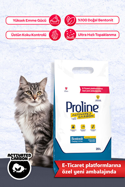 Pro Line Pro LineAktif Karbonlu Topaklanan Kedi Kumu 20 Lt