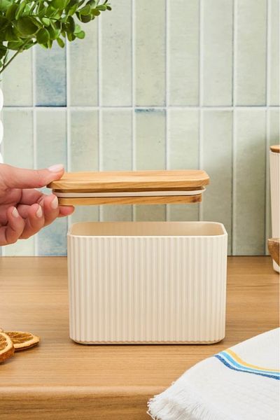 Karaca 1 Lt Cream Colored Massimo Jar Storage Container