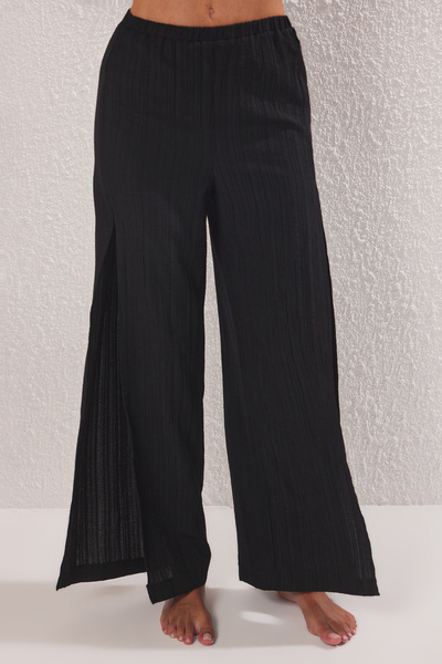 Trendyol Collection Black Textured Beach Blouse - Pants Set Tbess25Au00064