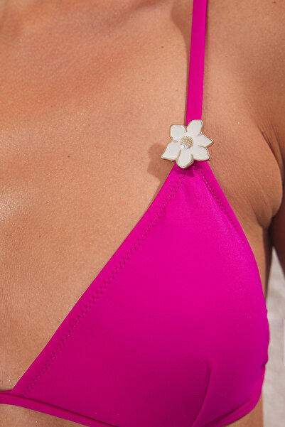Trendyol Collection Φούξια Τρίγωνο Αξεσουάρ Μπικίνι TBESS25BU00033