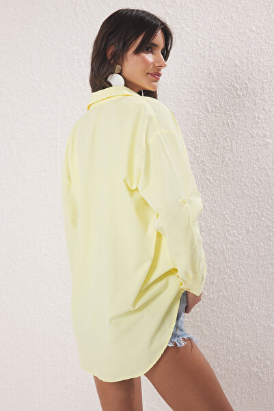 Trendyol Collection Strandruházat Sárga szőtt ingruha TBESS22GO0664